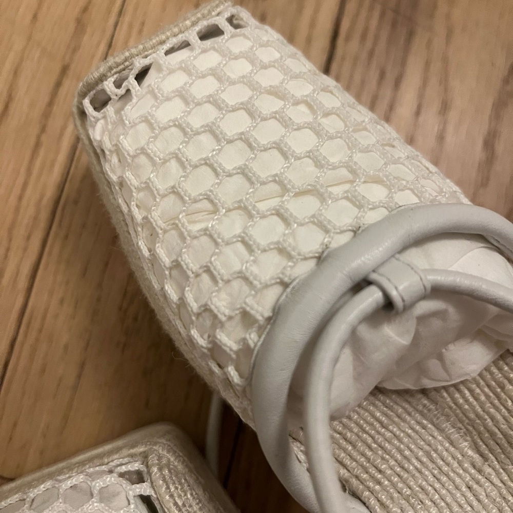 BOTTEGA VENETA - White Net Women's Wedge Espadrilles - 6.5 / 7 - excellent - Picture 10 of 13